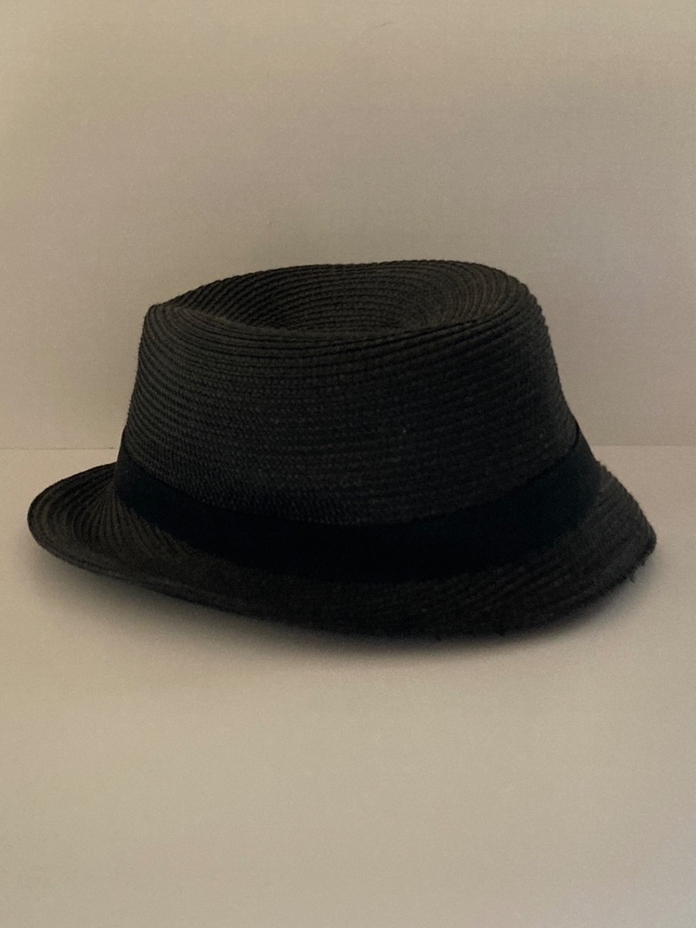 Luxe Rachel Zoe Woven Asymmetrical Cloche/Hat/Charcoal Gray/Black Ribbon/NEW!!!
